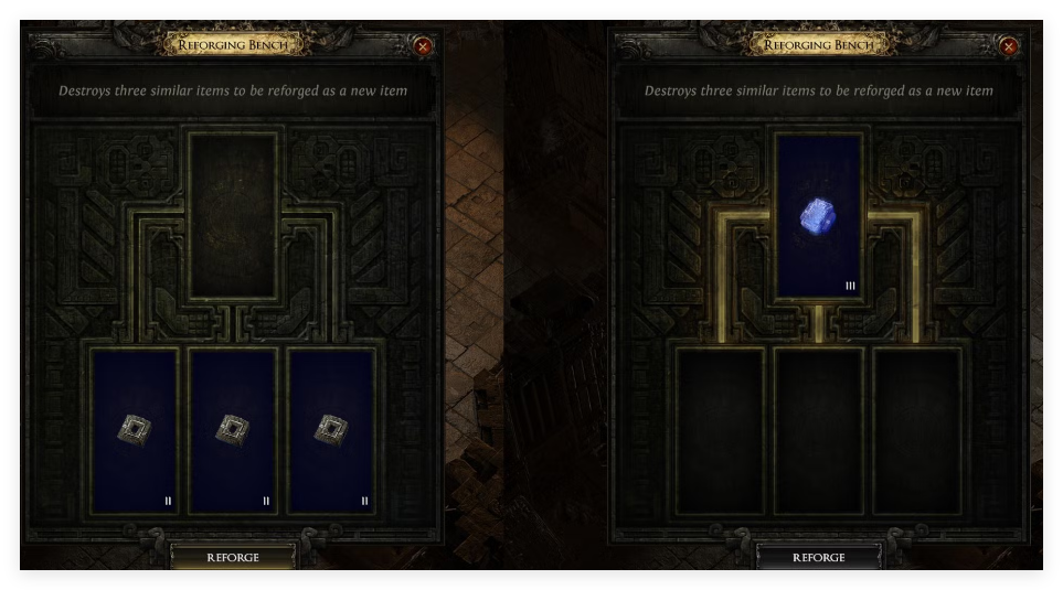 reforging bench poe 2